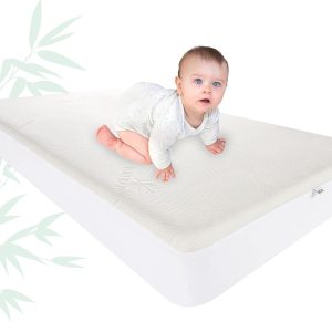 Crib Mattress Protector Pure Bamboo Waterproof-0