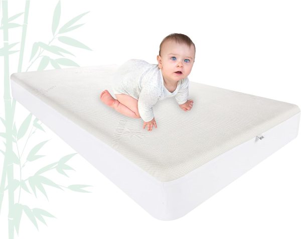 Crib Mattress Protector Pure Bamboo Waterproof-0