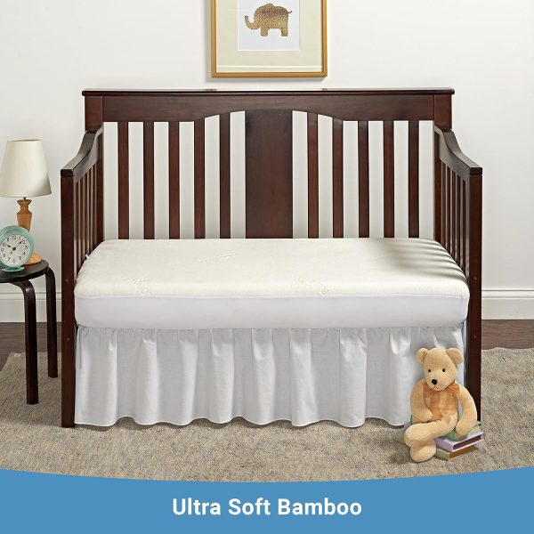 Crib Mattress Protector Pure Bamboo Waterproof-4