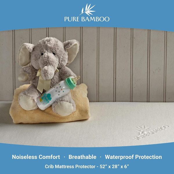 Crib Mattress Protector Pure Bamboo Waterproof-6