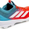 adidas Mens Baseball Softball Shoes Bright Cyan White-6