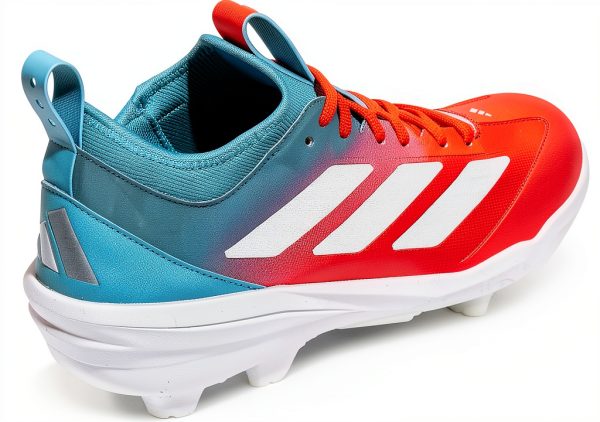 adidas Mens Baseball Softball Shoes Bright Cyan White-6