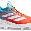 adidas Mens Baseball Softball Shoes Bright Cyan White-8