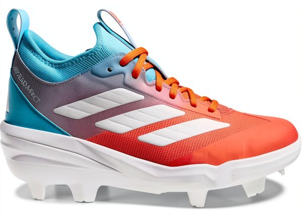 adidas Mens Baseball Softball Shoes Bright Cyan White-8