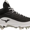 Mizuno Baseball Softball Shoes Mens Black White-1