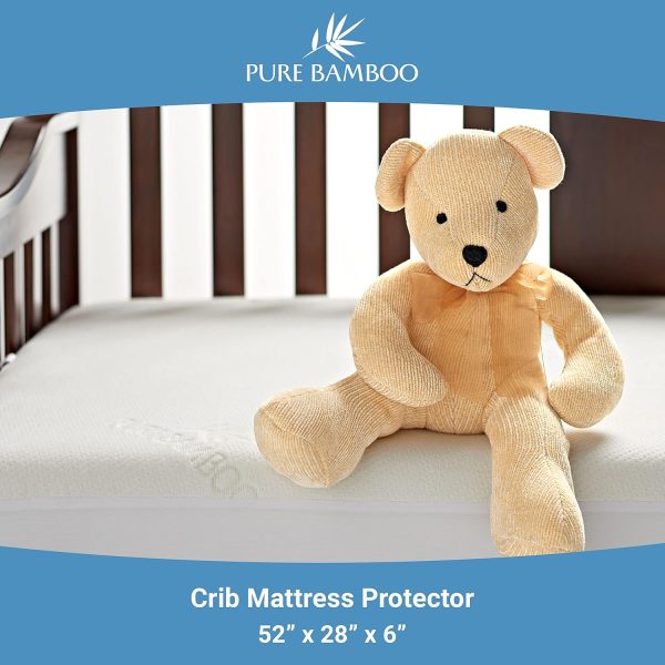 Crib Mattress Protector Pure Bamboo Waterproof-5