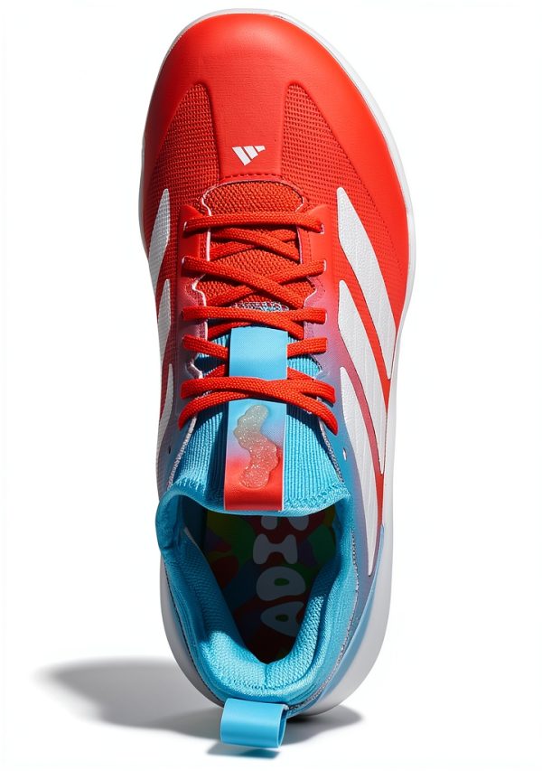adidas Mens Baseball Softball Shoes Bright Cyan White-2