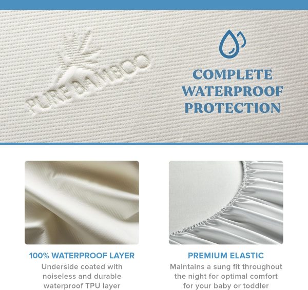 Crib Mattress Protector Pure Bamboo Waterproof-7