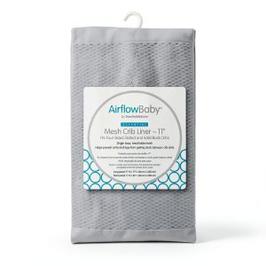 AirflowBaby Crib Mattress Protector Grey Mesh-0