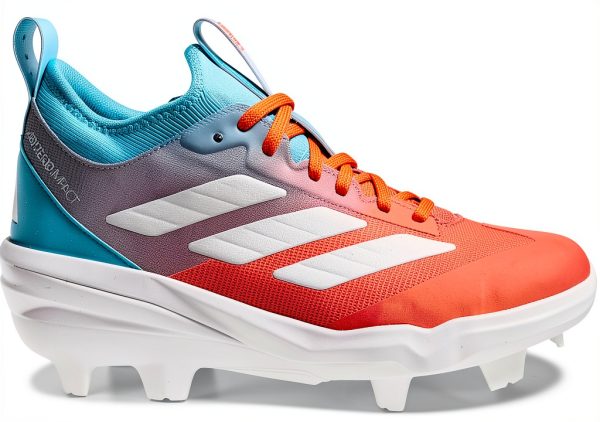 adidas Mens Baseball Softball Shoes Bright Cyan White-4