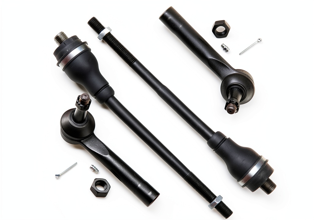 SCITOO tie rod end assembly installed on a Chevrolet Silverado