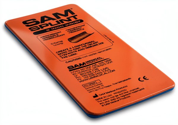 Flat Fold Splint by SAM Medical - Orange 9-Inch Portable Support-0