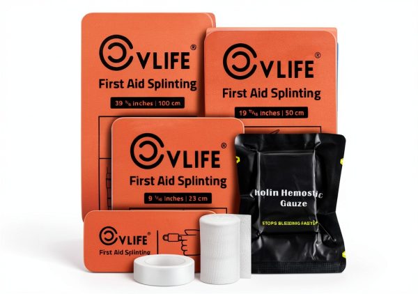 First Aid Splints Kit CVLIFE Aluminum 39"/19"/9"/2" Combo Waterproof-0