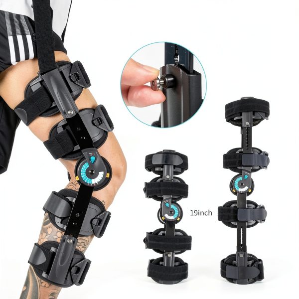 Medibot Adjustable Hinged ROM Knee Brace - Pain Relief Support-2