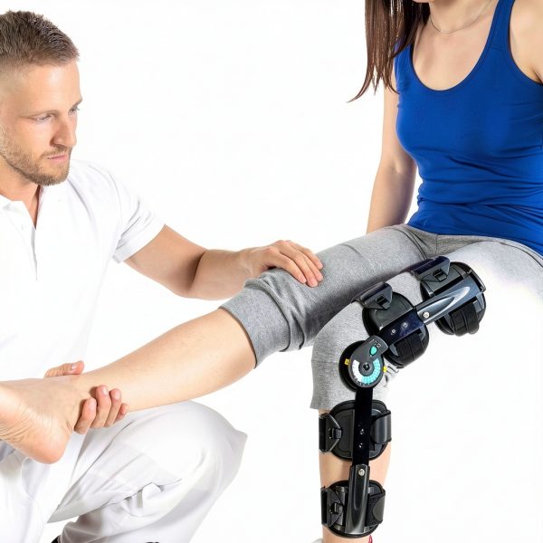 Medibot Adjustable Hinged ROM Knee Brace - Pain Relief Support-6
