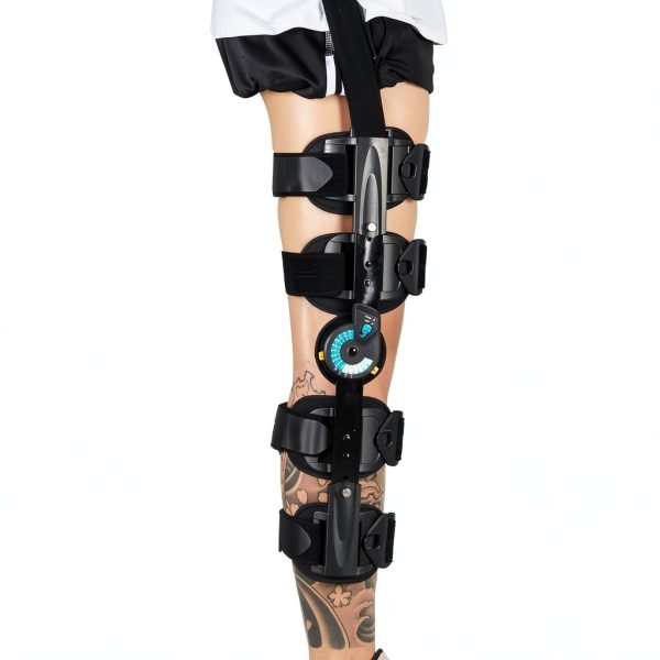 Medibot Adjustable Hinged ROM Knee Brace - Pain Relief Support-5