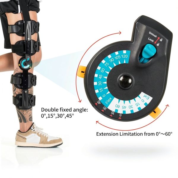 Medibot Adjustable Hinged ROM Knee Brace - Pain Relief Support-1