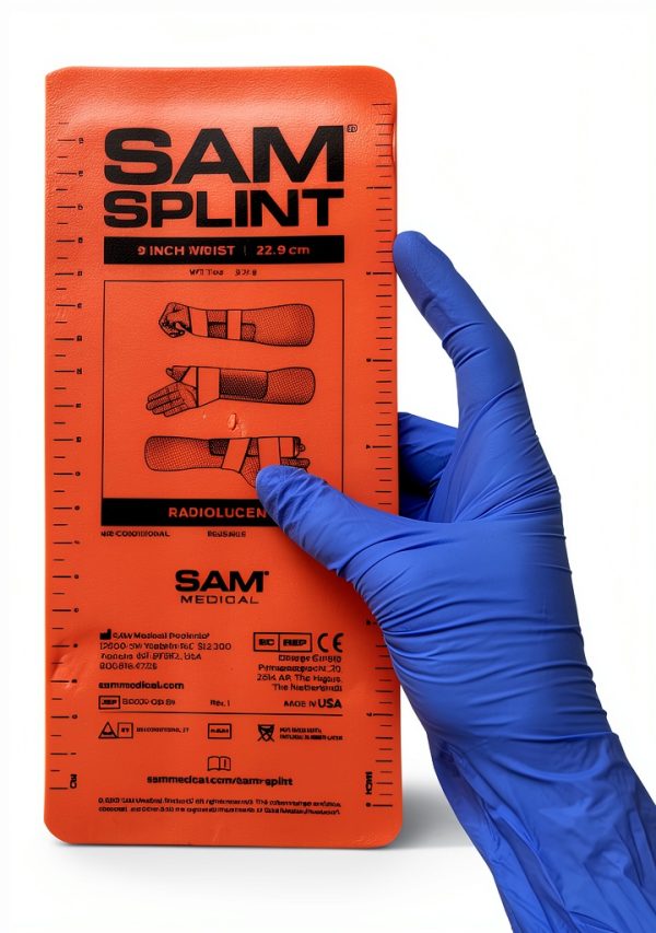 Flat Fold Splint by SAM Medical - Orange 9-Inch Portable Support-4